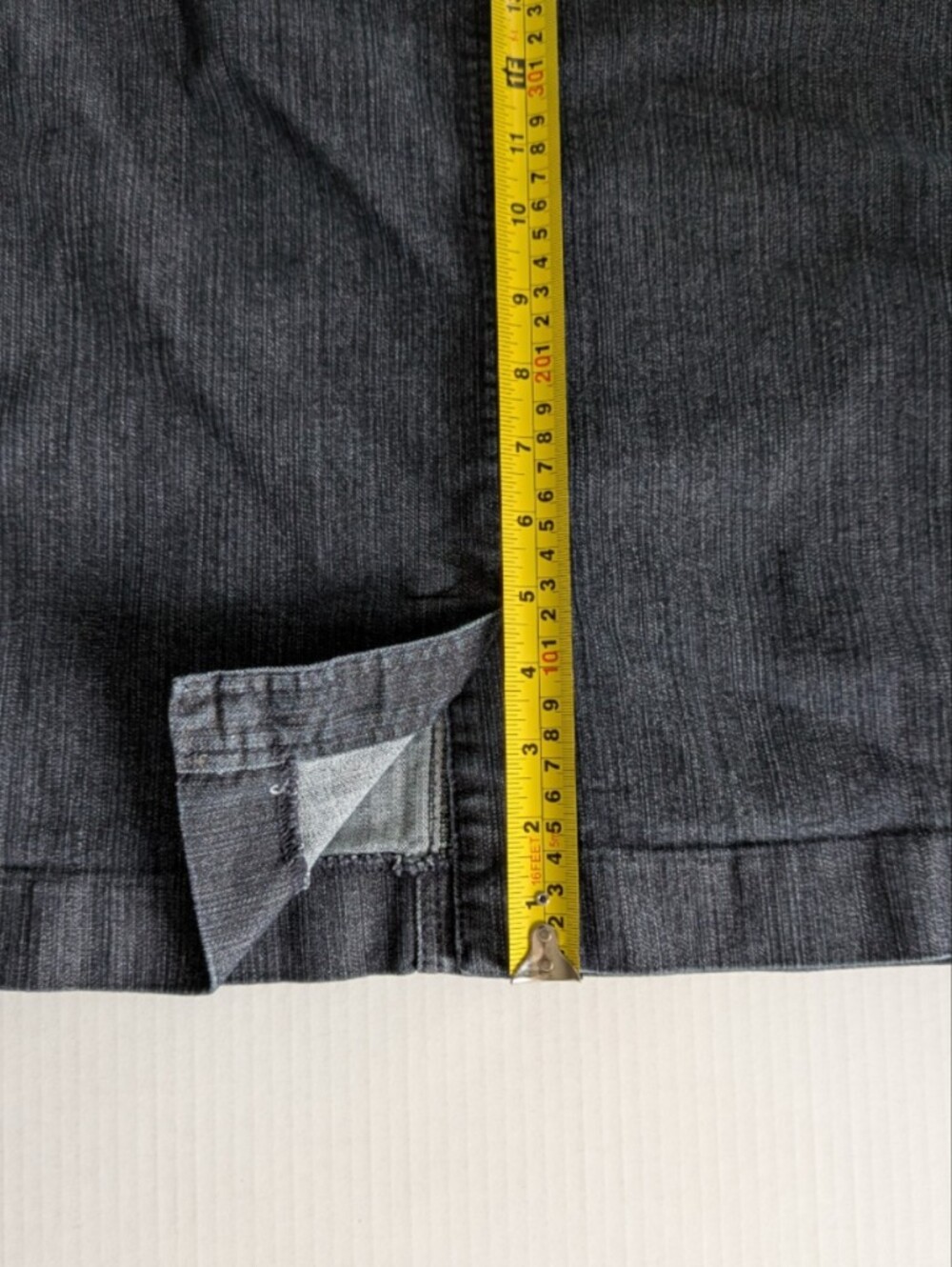 Addition-Elle Plus Size 20W Denim Pencil Skirt Stretch Faux Pockets Back Slit - Picture 8 of 10